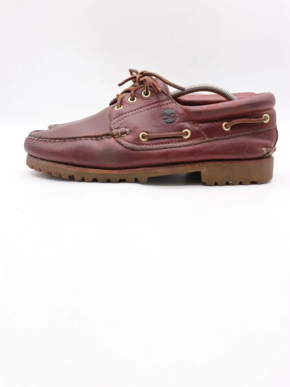 Timberland 3 Eye Men’s Size 11.5 M Lug Burgundy Leather Boat Shoes